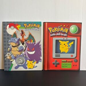 Pokémon Pocket Folders Gotta Catch 'Em All 1999 Nintendo Fits 3 Ring Binder